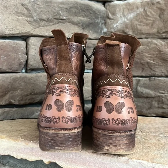 Brown Leather Ankle Boots - Picture 6 of 10